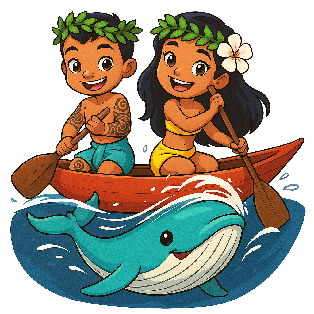 T-Shirt: Feti'i te tohora" (Rencontre avec la baleine!)