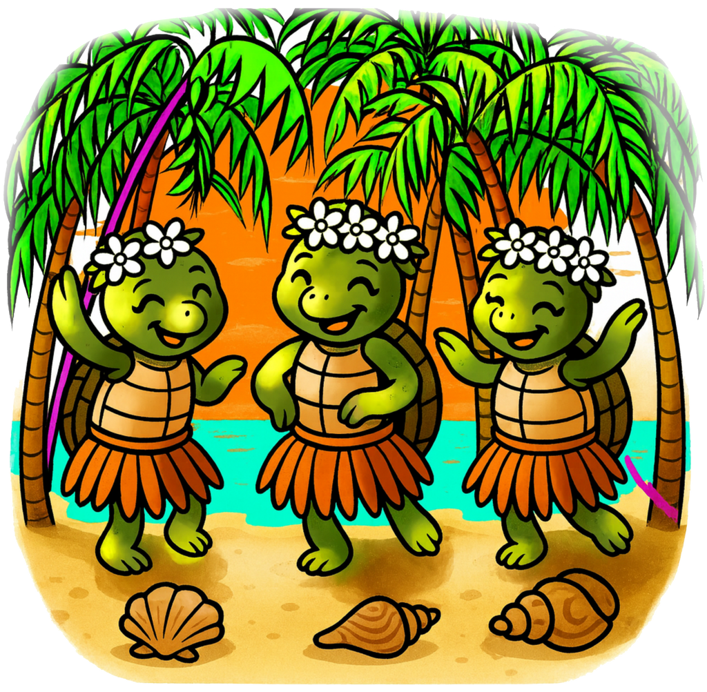 T-Shirt "Les 3 tortues danseuses"