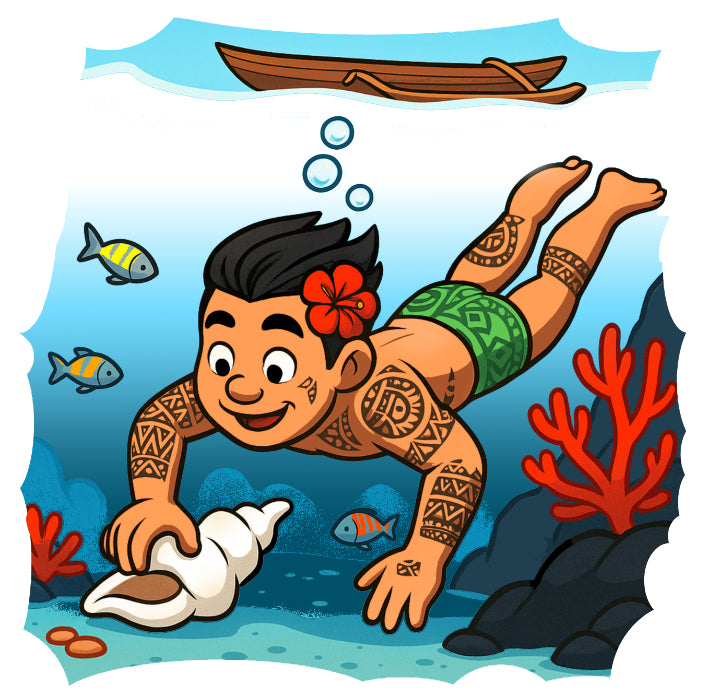 Sweat "Te ta'ata tareva i raro i te vai" (Le plongeur)